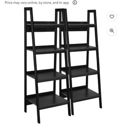 BRAND NEW Pair of Ladder Bookshelves!