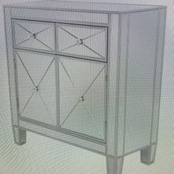 2- Night Stand Tables, All Glass Covered