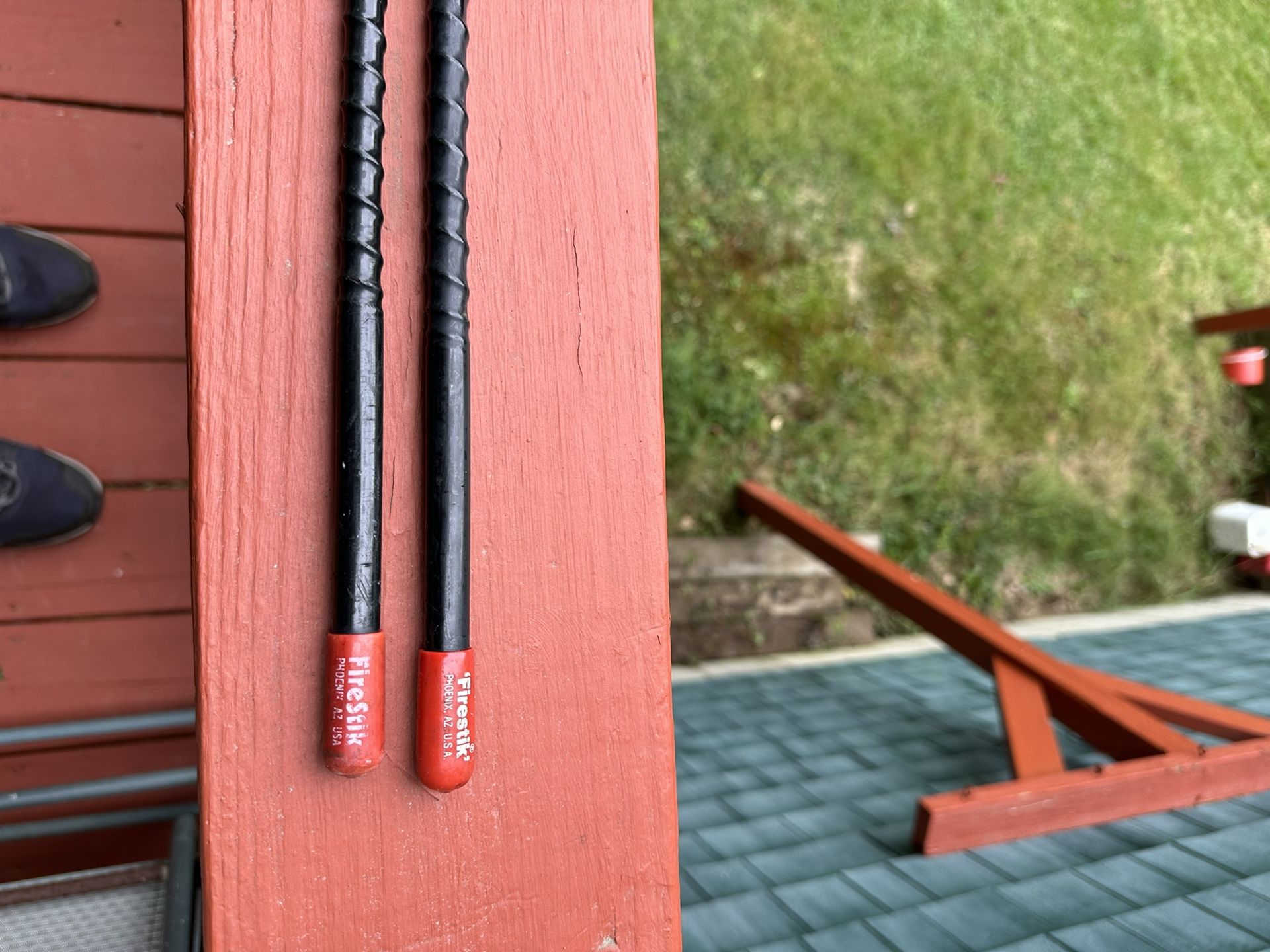 2 Red Tip Fire Stick C B  Or Short Wave  7 Ft   Antennas 