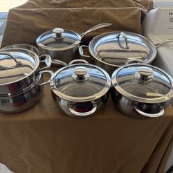 Stainless steel cookware set 6 pieces