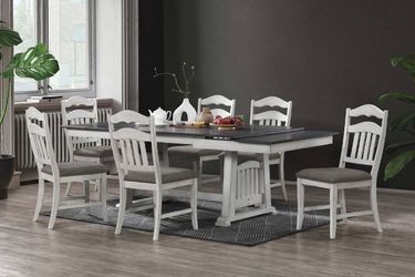 7 Piece Dining Table Set With 2 Leaves 🍁 To Extend The Table For A Larger Setting  