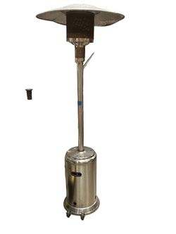 Fire Sense Stainless Steel Outdoor Propane Patio Heater Rolling Base 86”