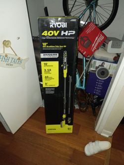 Ryobi brushless Pole saw kit 40v