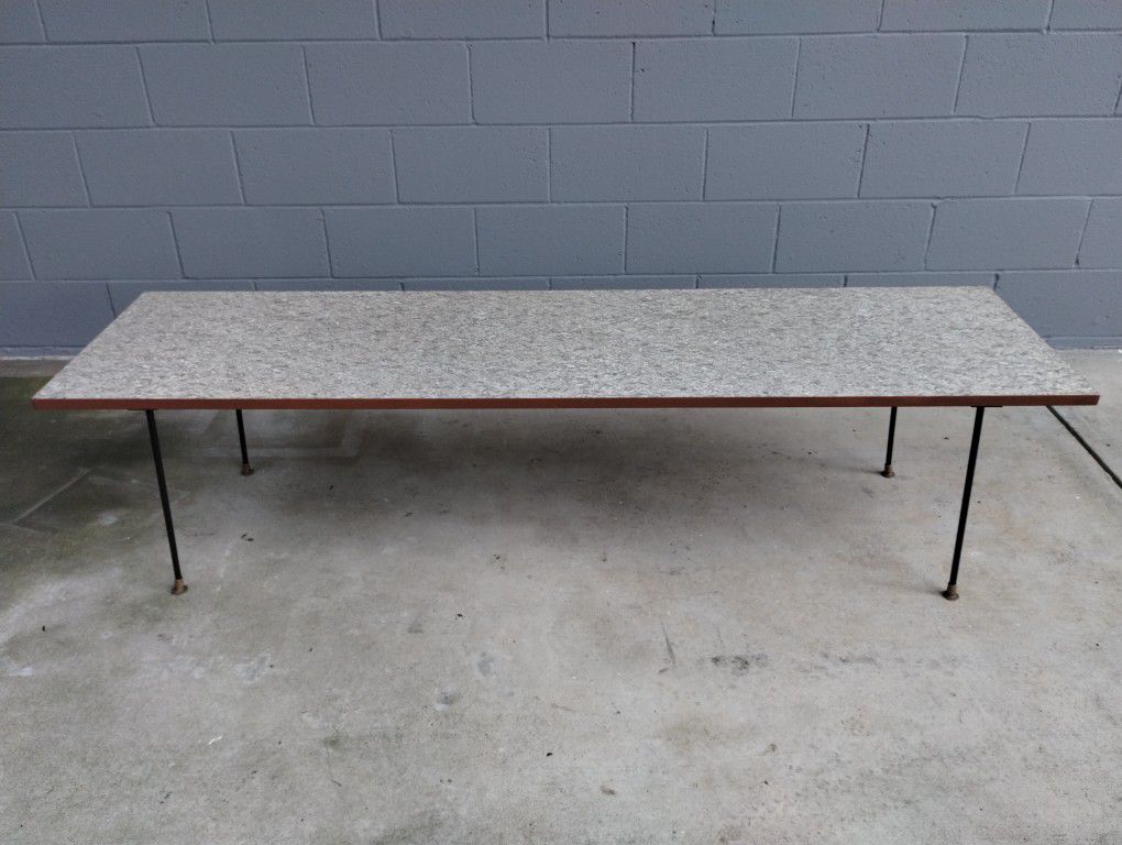 Mid Century Modern Genuine 50's Atomic Jet Set Minimalist Extra Long Coffee Table 70"