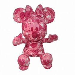 Disney Parks Minnie Mouse Pink Hearts Poseable 13” Plush Stuffed Toy Read Below