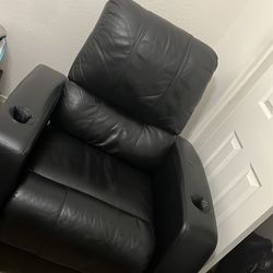 Leather sofa seat