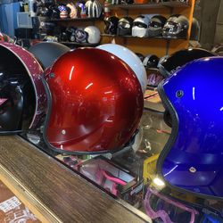 New Dot Open Face 3/4 Retro Motorcycle Helmets And More $75+