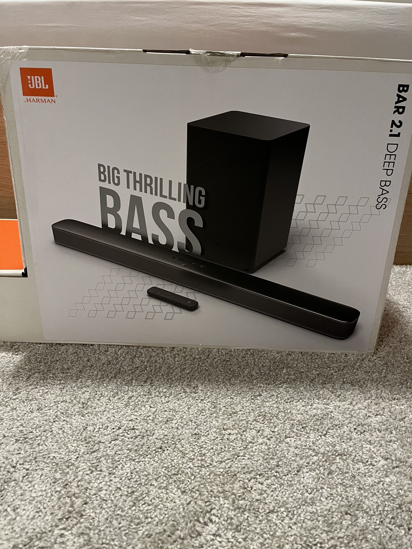JBL BAR 2.1 deep bass soundbar + Roku streaming stick plus