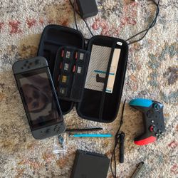 Nintendo Switch with 6 Games, Carrying case, Pro Controller, Dock And More