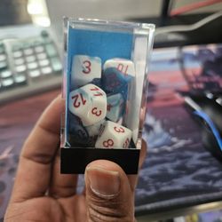 Blue And White Dice Set