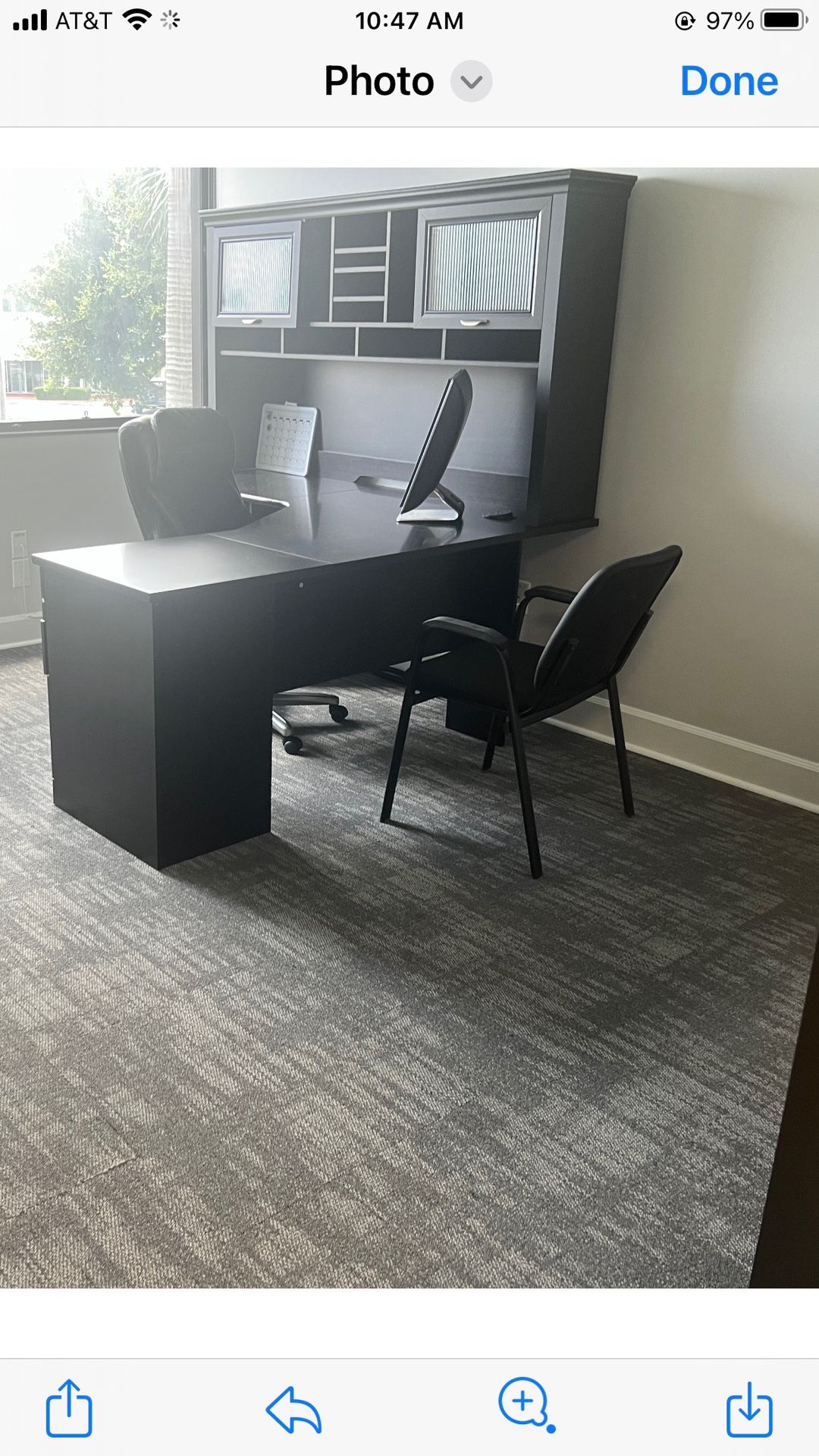 Black Wood Desk With Hutch
