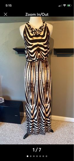 Brown zebra dress