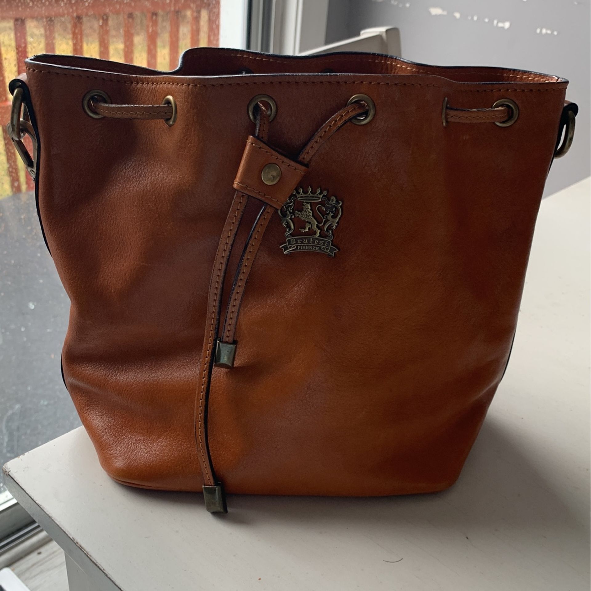 Pratesi Firenze Italian Hobo Bucket Bag