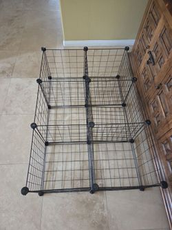 Black metal organizer