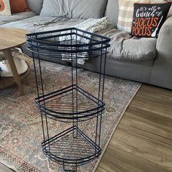 3 Tier Metal Corner Rack (Navy)