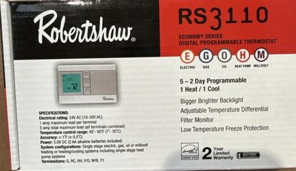 Robertshaw thermostat rs3110