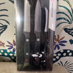 New Wusthof 3 Pc Set Gourmet Knifes 