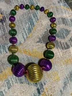 Jumbo Mardi Gras Bead Necklace 