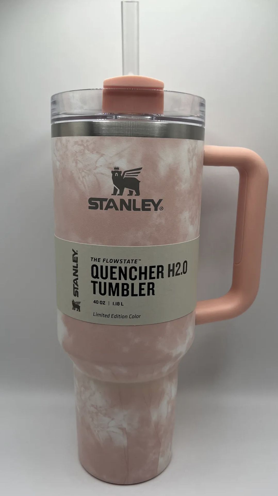 Stanley cup peach tie dye. 40 oz quencher H2.0 Tumbler