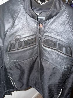Icon Black Leather Motorcycle Jacket