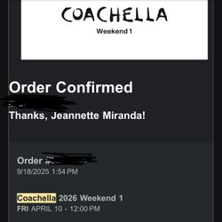 Coachella Week 1 (3 Day GA Pass) 