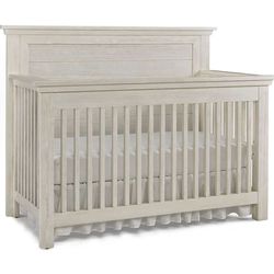 White Convertible Baby  Crib 