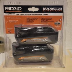 MAX OUTPUT 18V 2.0Ah BATTERY 2-PACK