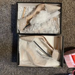 Salema Light Nude Rhinestone Pointed-Toe Pumps