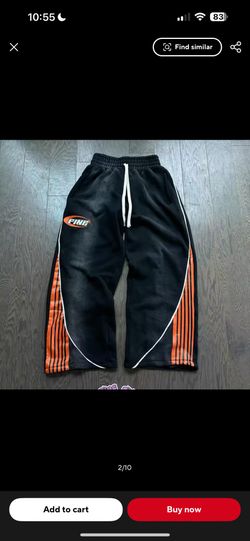 Black Y2k striped sweatpants