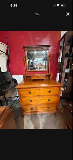 Antique vanity Dresser 36 wide 20 deep 66 tall