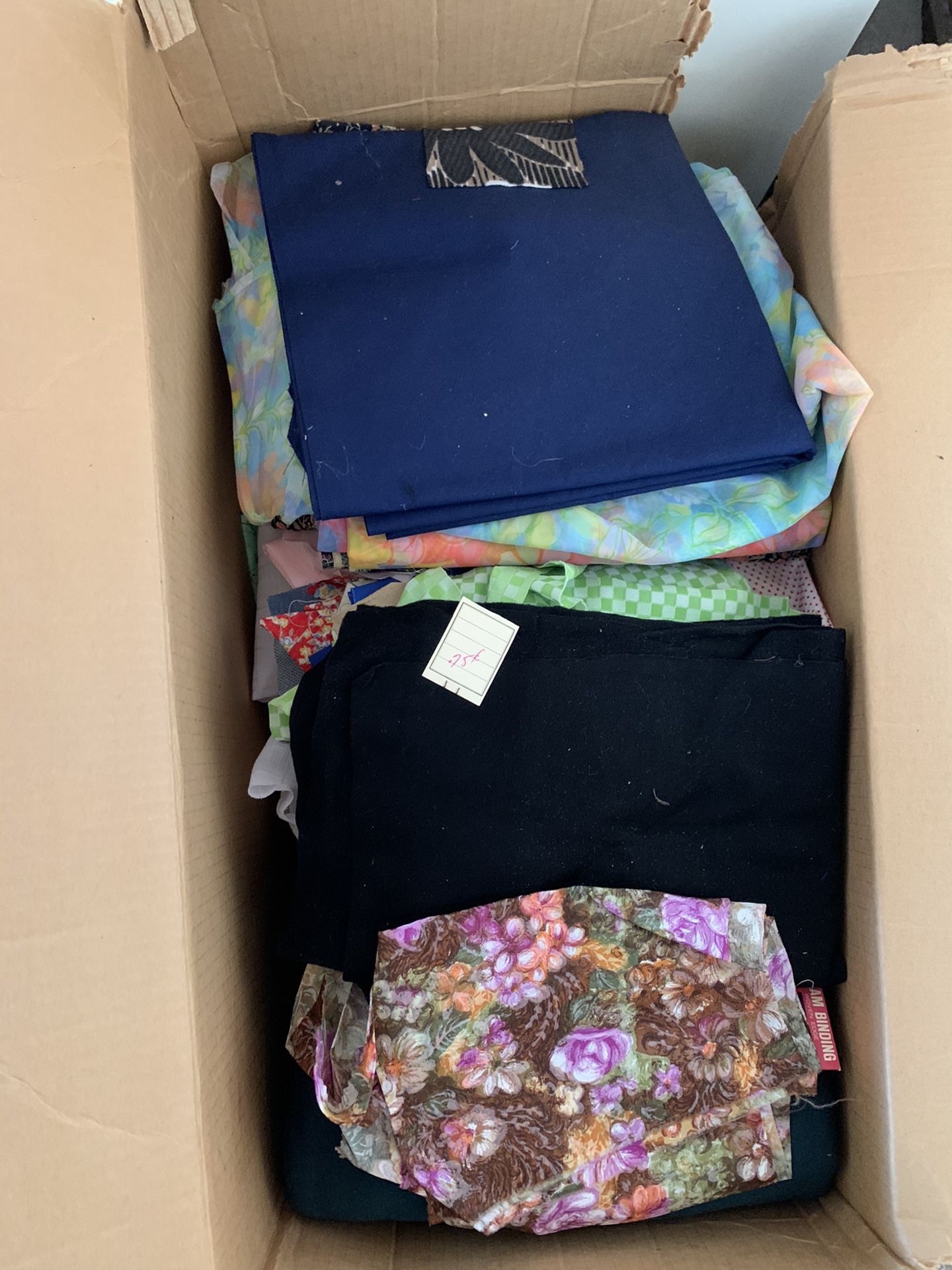 Free box of sewing fabric