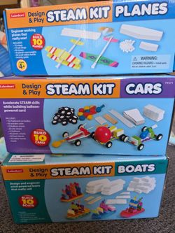Steam Kits: Airplane, Cars, Boats