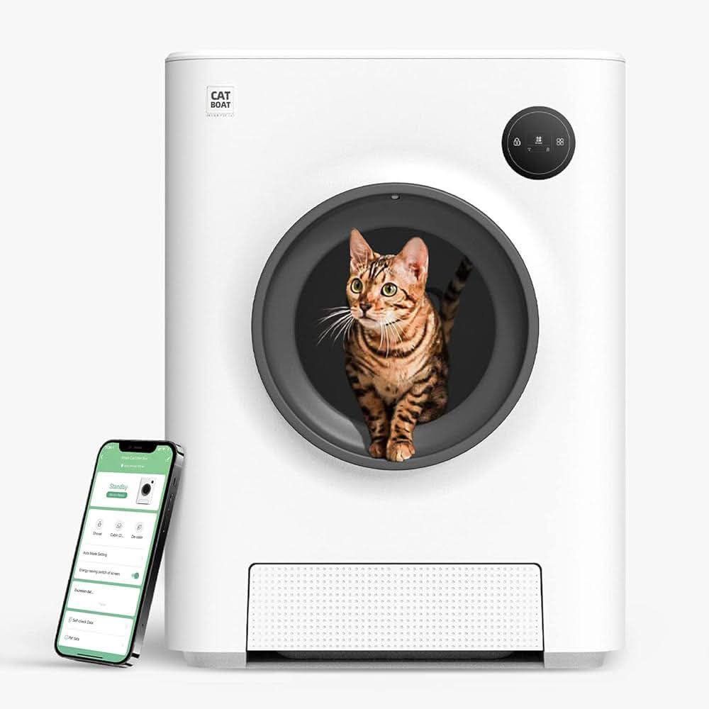 CATBOAT Self Cleaning Cat Litter Box Scoop Free Automatic