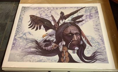Arthur Armstrong Beautiful Print of Ojibwe and Eagle