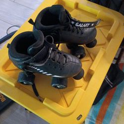 Epic Galaxy Elite black quad roller skates. (Size 13 Kids)