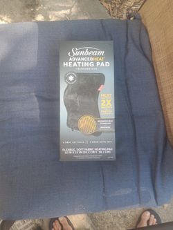 Sunbeam Advanced Heating Pad 12 In X 15 In Flexible Soft Fabric