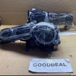 #75 Fit 07-14 Toyota FJ Cruiser Black Smoked Headlights With LED DRL + Sequential Turn Signal 