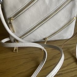 Rebecca Minkoff Leather Cream/gray Crossbody Bag 