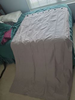 Sun Zero Curtains 86" long X 48" wide 100% polyester light beige