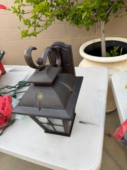 Outdoor Wall Lantern Sconce with Dusk-to-Dawn Sensor