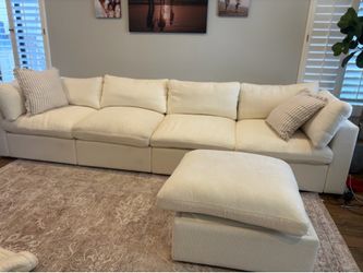 Like New Cozey Ciello Modular Sofa + Storage Ottoman | Washable Covers | Paid $2,400