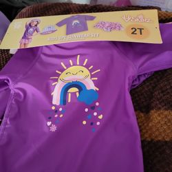 girl 2T swim set