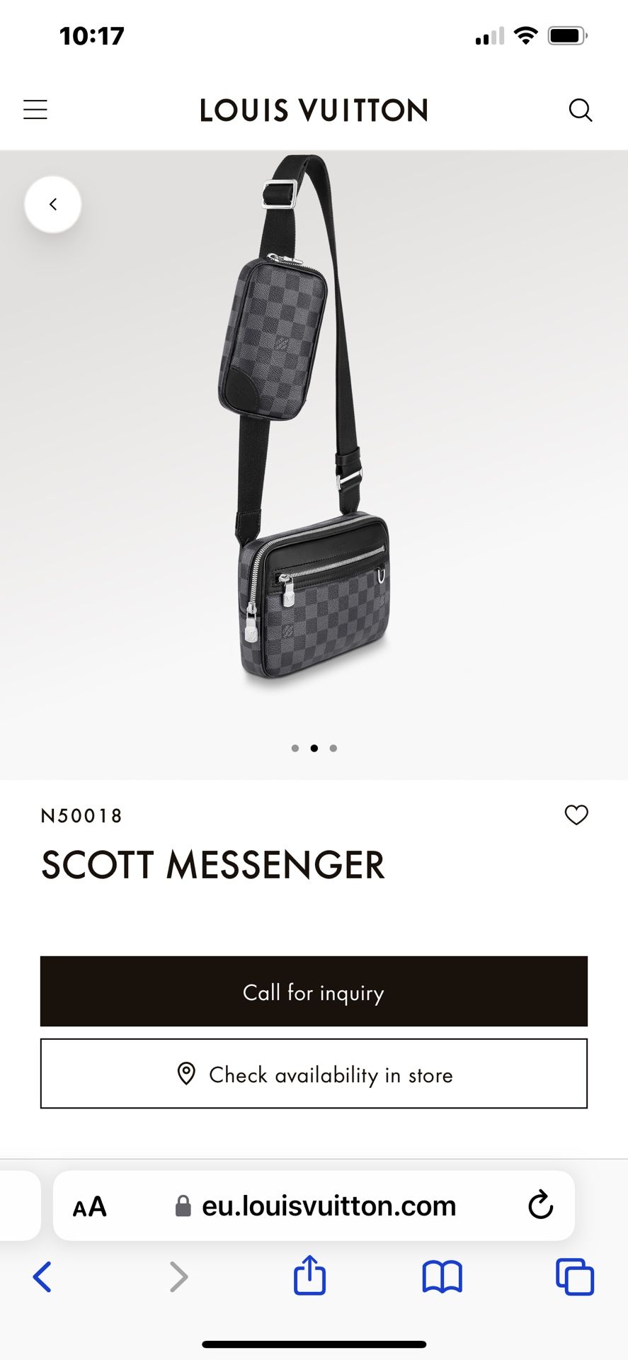 Louis Vuitton Scott Messenger Bag N50018