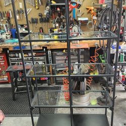 Shelving With Glass Shelves.