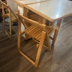 Foldable Table And 4 Chairs