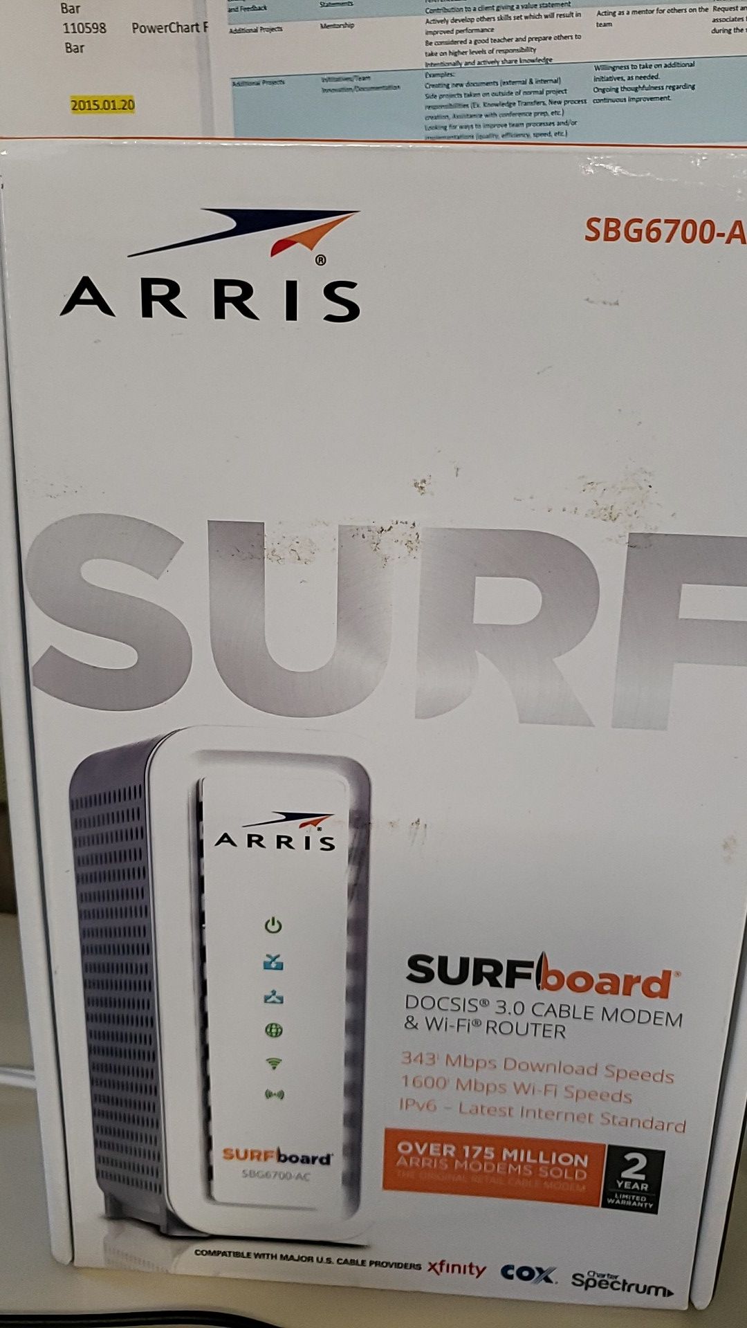 Arris Surfboard SBG6700AC-RB DOCSIS 3.0 Cable Modem/WiFi AC1600 router
