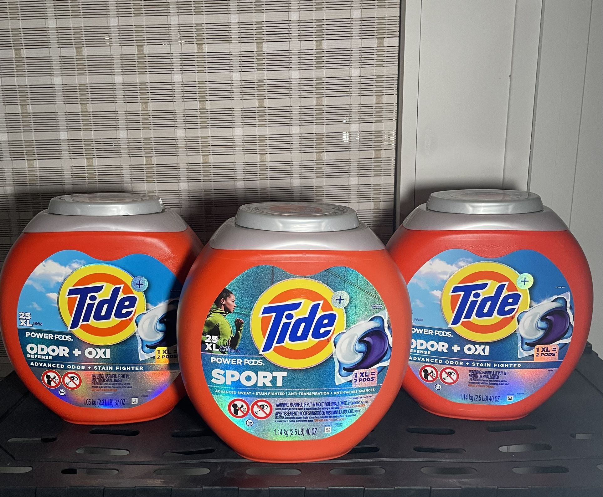 Tide Pods 25 Xl - $10 Each