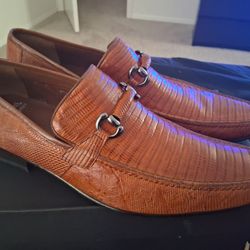 Los Altos Teju Lizard Cognac Dress Shoes $150