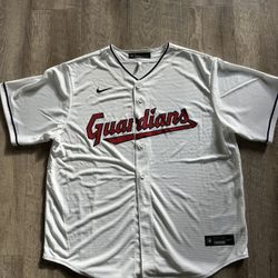 Cleveland Guardians White Stitched Men's Size XL Nike Baseball Jersey
