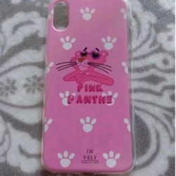Pink panther soft case for iPhone X